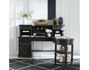 Harvest Home L Shaped Desk Set in Chalkboard Finish