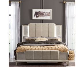 Montage Queen Upholstered Bed in Platinum Finish