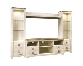 Willowton 4-Piece Entertainment Center in Whitewash