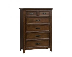 Liberty Furniture Saddlebrook 5 Drawer Chest in Tobacco