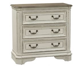 Liberty Furniture Magnolia Manor Bedside Chest in Antique White