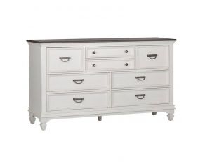 Liberty Furniture Allyson Park 8 Drawer Dresser in Wirebrushed White