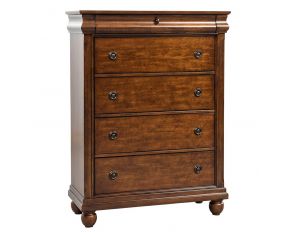 Liberty Furniture Rustic Traditions 5 Drawer Chest in Rustic Cherry