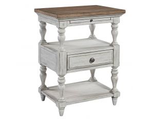 Liberty Furniture Farmhouse Reimagined 1 Drawer Nightstand in Antique White