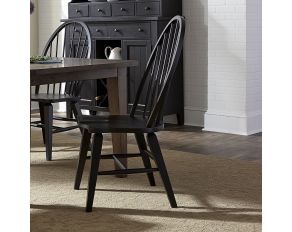 Liberty Furniture Hearthstone Windsor Back Side Chair in Black