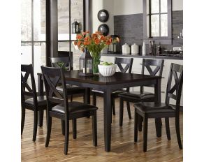 Thornton II 7 Piece Rectangular Table Set in Black