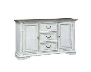 Liberty Furniture Abbey Park Buffet in Antique White