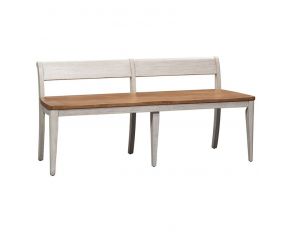 Liberty Furniture Farmhouse Reimagined Bench in Antique White