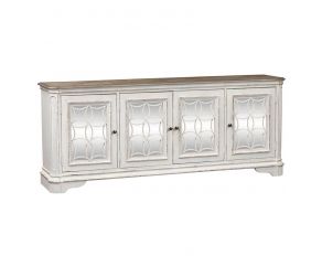 Liberty Furniture Magnolia Manor Large TV Console in Antique White