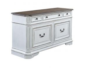 Magnolia Manor Credenza in Antique White Finish