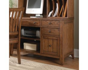 Liberty Furniture Hearthstone Computer Credenza in Rustic Oak