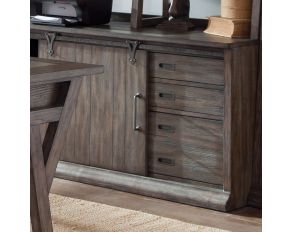 Liberty Furniture Stone Brook Computer Credenza in Rustic Saddle