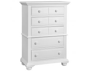 Cottage Traditions 5 Drawer Chest in Clean White Cottage Finish