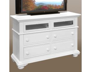 Cottage Traditions Entertainment Furniture in Clean White Cottage Finish