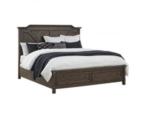 Farmwood King Storage Bed in Whiskey Barrell