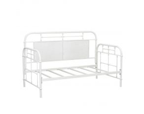 Vintage Series Twin Metal Day Bed in Distressed Metal Antique White