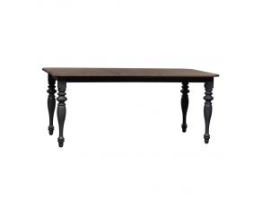 Ocean Isle Rectangular Leg Table in Slate Weathered Pine