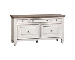 Heartland Credenza in Antique White Finish