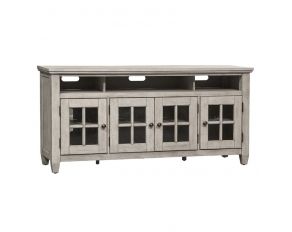 Heartland Entertainment TV Stand in Antique White Finish