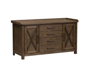 Sonoma Road Small Credenza in Weather Beaten Bark Finish