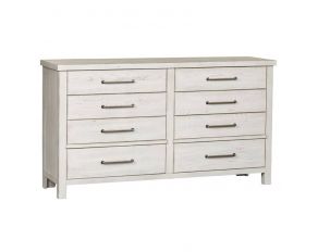 Modern Farmhouse 8 Drawer Dresser in Flea Market White Finish