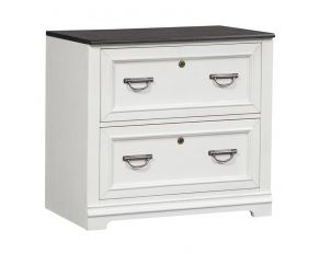 Allyson Park Bunching Lateral File Cabinet in Wirebrushed White Finish