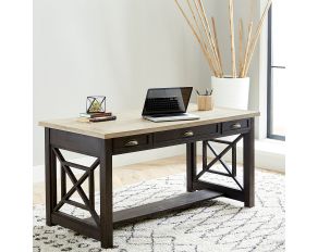 Heatherbrook Writing Desk in Charcoal & Ash Finish