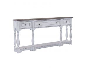 Magnolia Manor 72 Inch Hall Console Table in Antique White Finish