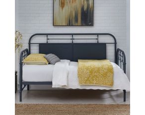 Vintage Series Twin Metal Day Bed in Distressed Metal Navy