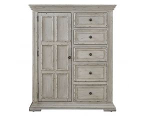 Big Valley Door Chest in Whitestone Finish with Heavy Distressing