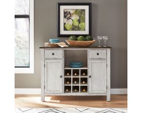 Carolina Crossing Server in White and Honey Finish