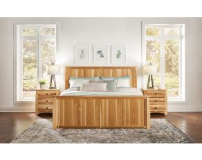 A-America Adamstown Eastern King Panel Bed in Natural