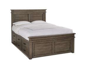 Glacier Point Queen Captain Bed in Greystone