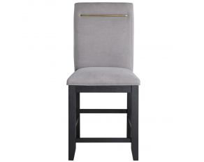 Yves Upholstered Counter Chair in Grey