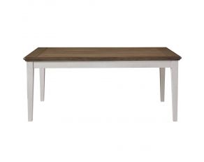 Pendleton 72 inch Dining Table in Ivory and Honey Oak