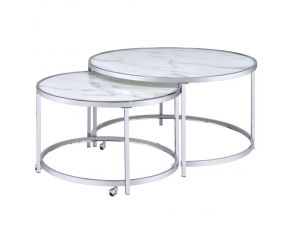 Rayne Nesting Cocktail Table in White