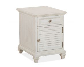 Newport Chairside End Table In Alabaster