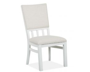 Harper Springs Dining Side Chair With Upholstered Seat And Back In Silo White