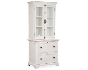 Bronwyn Lateral File with Hutch in Alabaster