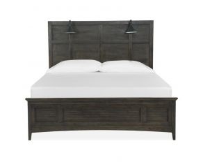 Westley Falls California King Lamp Panel Bed in Graphite