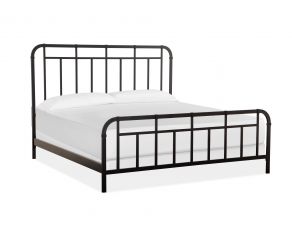 Harper Springs California King Metal Bed in Forged Iron