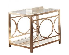 Steve Silver Olympia End Table in Gold