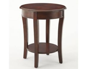 Steve Silver Troy End Table in Medium Brown Cherry Finish