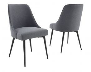 Steve Silver Colfax Side Chair in Charcoal