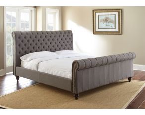 Steve Silver Swanson King Upholstered Bed in Gray