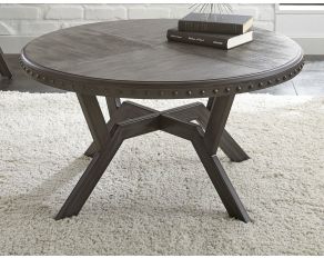 Steve Silver Alamo Round Cocktail Table in Grey