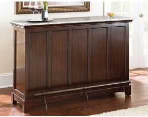 Steve Silver Newbury Bar with Foot Rail in Medium Cherry Finish