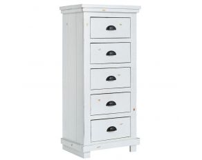 Progressive Furniture Willow Lingerie Chest in Distressed White