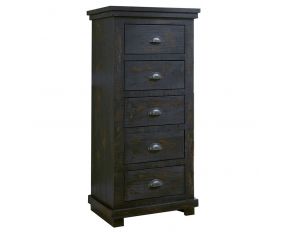 Progressive Furniture Willow Lingerie Chest in Distressed Black