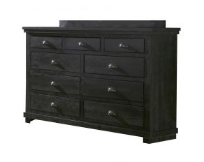 Progressive Furniture Willow Drawer Dresser in Distressed Black